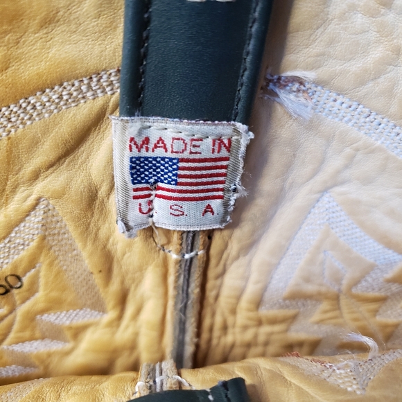 Anderson Bean Cowboy Boots in Brown and Green - Men's size 8.5 D - Picture 16 of 17